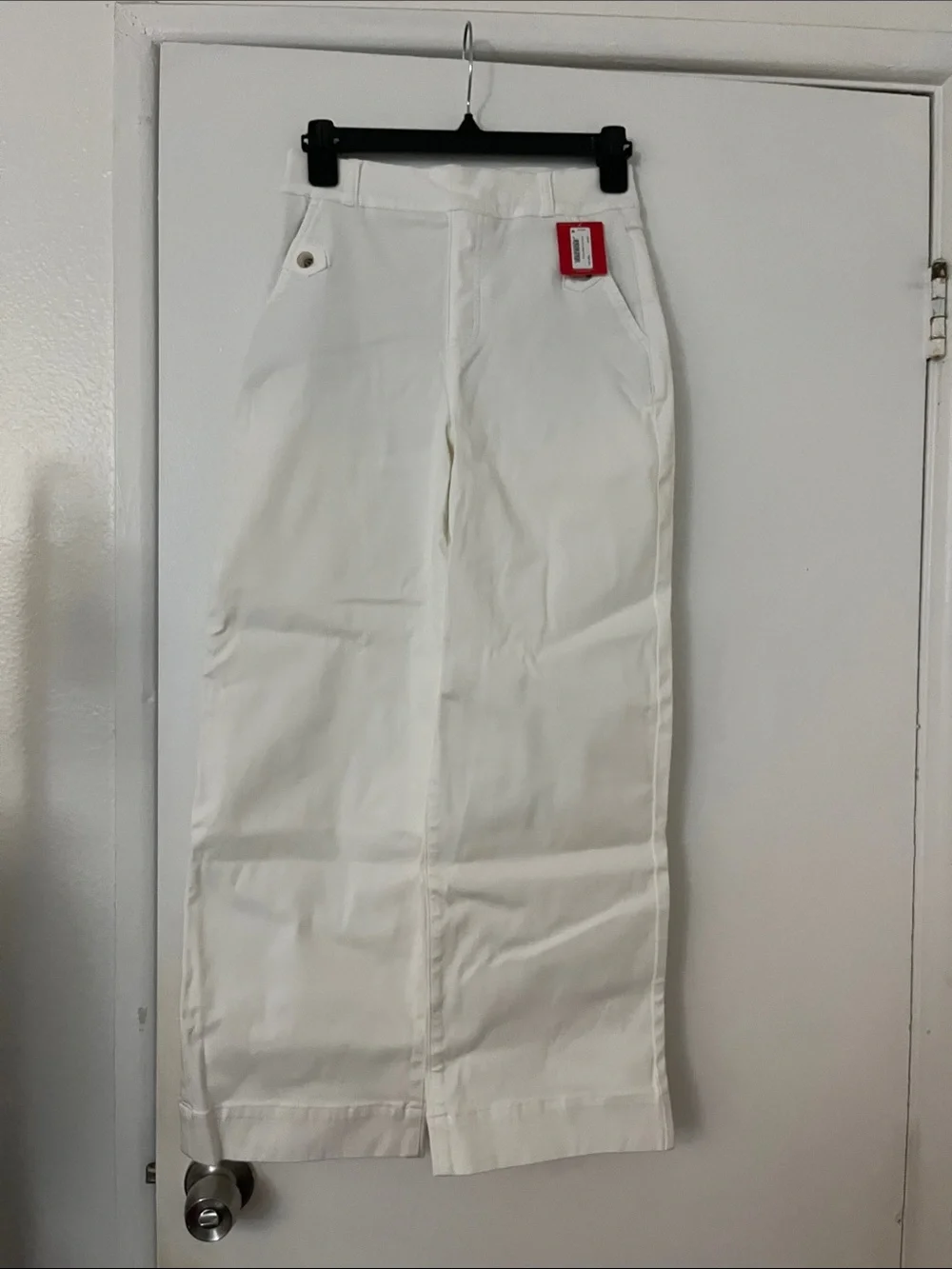 Spanx White High-Waist Wide Leg Pants